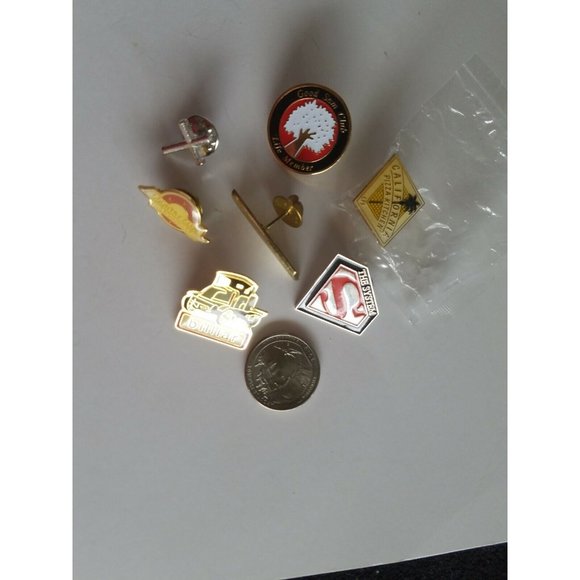 Vintage Lot of 7 Pins Cross Bar The System Good Sam billiar etc - Picture 11 of 11